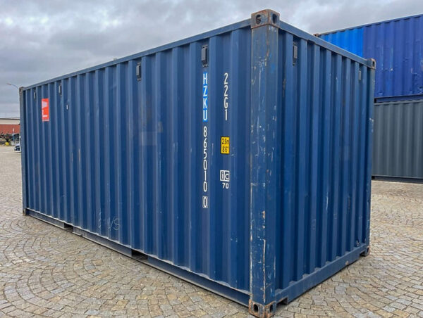 container bleu d'occasion 20 pieds dernier voyage